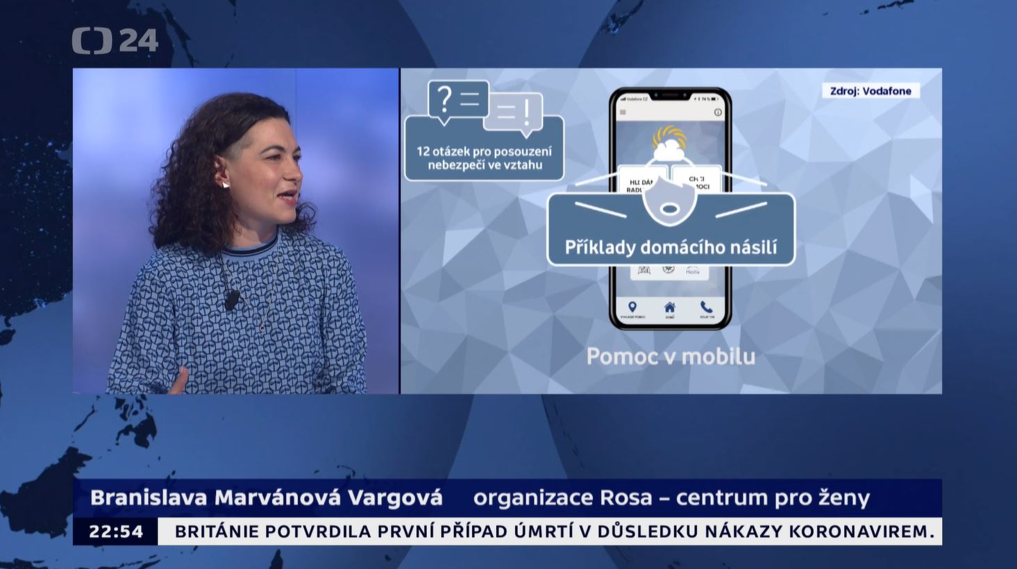 Branislava Marvánová Vargová v pořadu Události komentáře